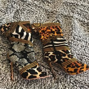 Animal printed Calf heels